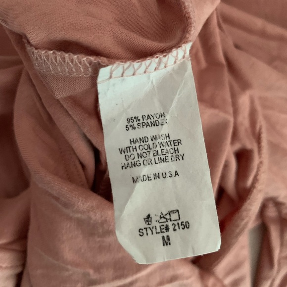 Pink Deep Plunge Crisscrossed Neckline - Picture 6 of 6